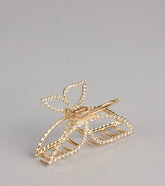 Catch The Light Rhinestone Butterfly Claw Clip