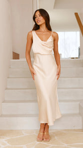 Audrey Maxi Dress - Soft Gold