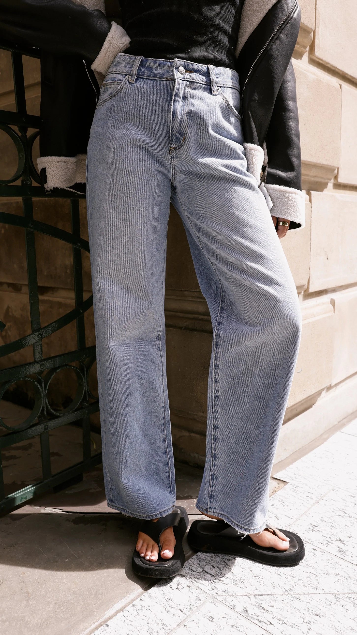 Rollas Kate Baggy Jean - 90s Blue