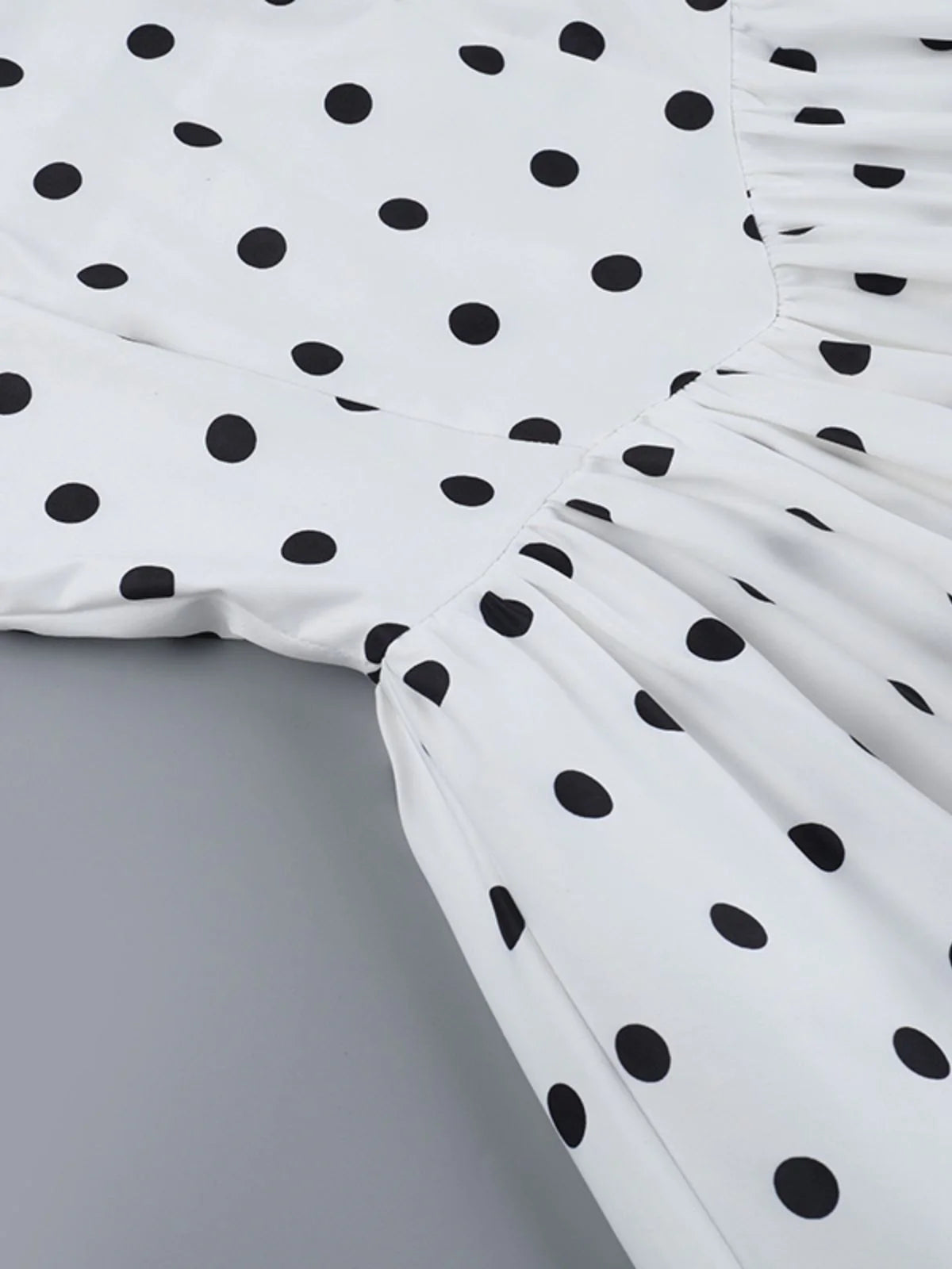 White 1960s Polka Dots Halter Tutu Dress